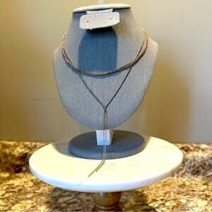 8 Other Reasons (8OR) - Rose Gold Tone multi-stand Lariat Ball Chain Necklace